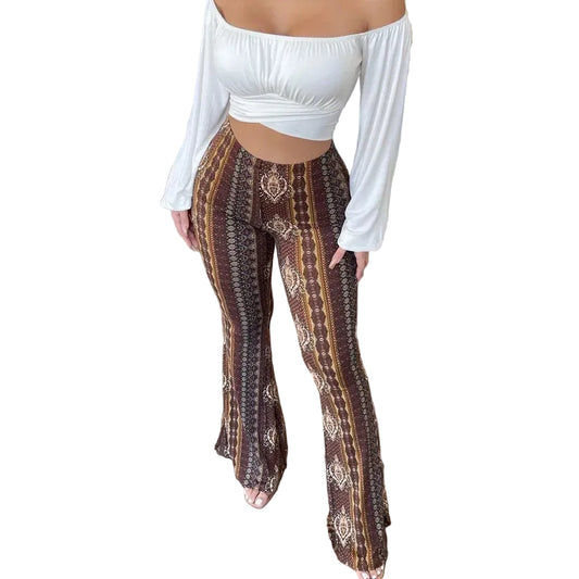 ÉLARA | Pantalón Flare Estampado